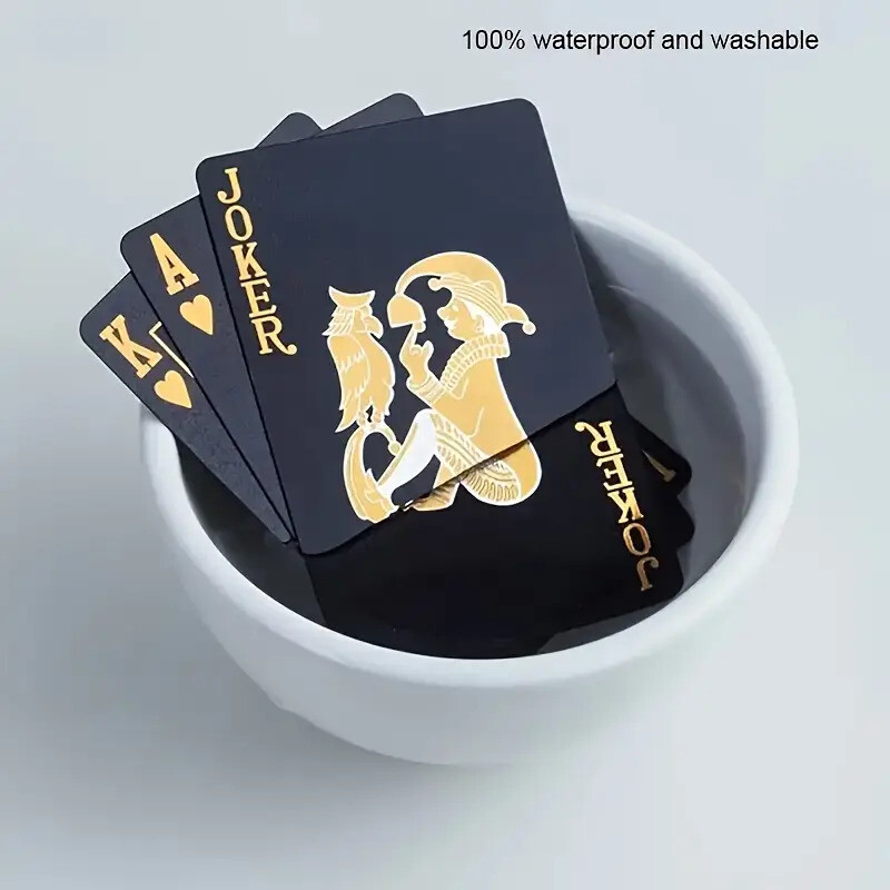 Recyclable Diamond Waterproof Black Playing Cards Deck Of Cards, HD, Poker Card