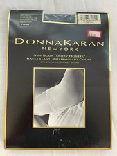VTG Donna Karan Designer Pantyhose Small Navy Mini Body Toners Hosiery