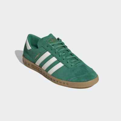 green suede adidas trainers