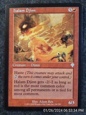 Halam Djinn MTG Regular Invasion Magic the Gathering....  .... (DS3D1C9)