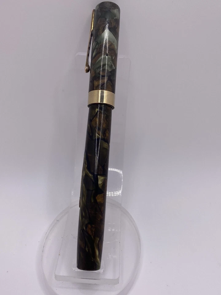 WATERMAN 94 Moss Agate  - 14K GOLD Nib And Trim - Art Deco Circa; 1931-1933 - Image 2 of 4
