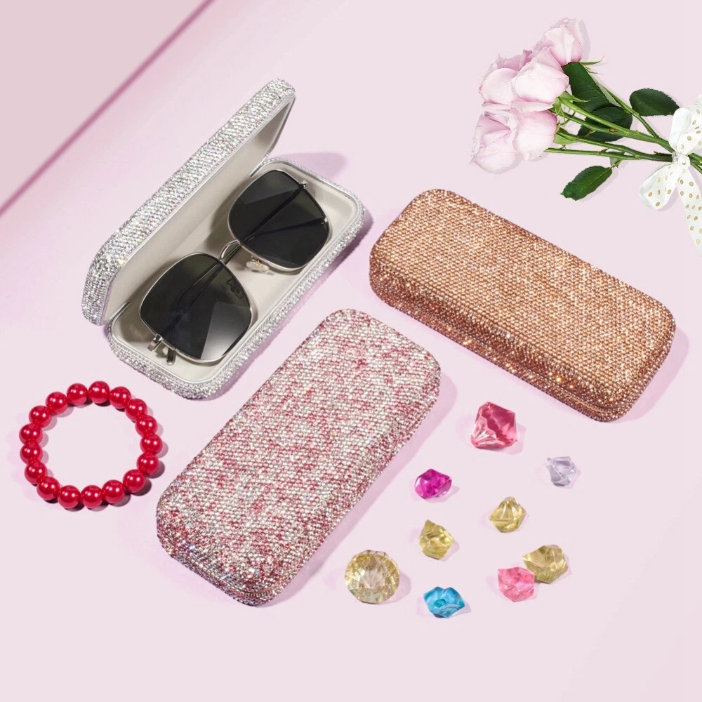Crystal eyeglass case discount