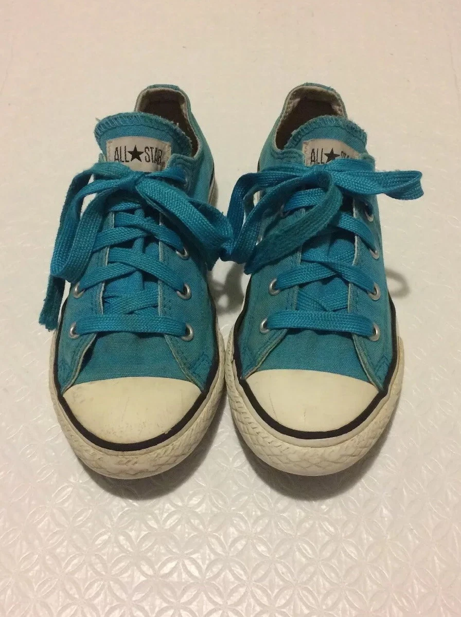 Converse All Stars Kids Size 2 preowned Blue With Blue Laces. eBay