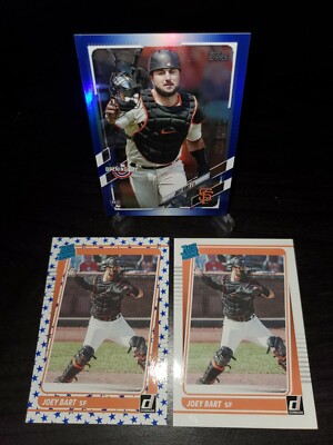 2021 Topps Series Joey Bart Royal Blue Parallel Rookie & 2021 Topps Independence