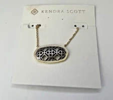 Kendra Scott Dollie Filigree Pendant Necklace Gold Tone Silver Tone NEW NWOT