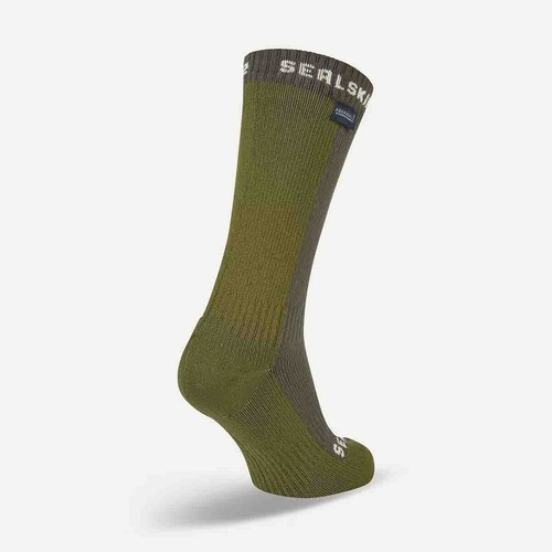 SealSkinz Starston Waterproof Cold Weather Mid Length Socks V2 - Olive - Picture 2 of 3