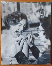 Bernard Kobel Traditional Tattoo Photo Vintage Tattooed Woman Screaming B&W 8X10