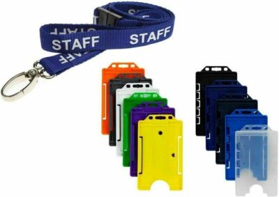 Personal Umhängeband Schlüsselband mit Farbwahl Ausweis Pass Abzeichen Halter - PORTOFREI