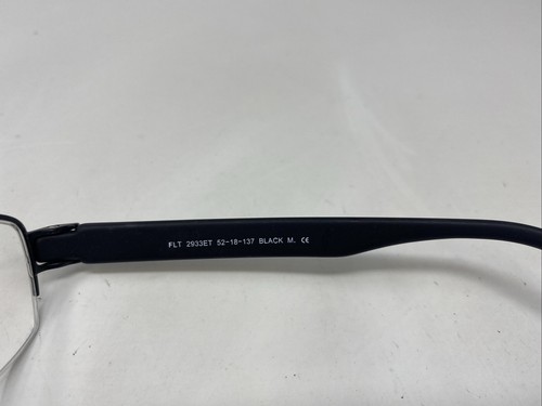 Float Milan FLT 2933ET BLACK MATTE 52-18-137 Half Rim Eyeglasses Frame “B33 - Picture 6 of 8