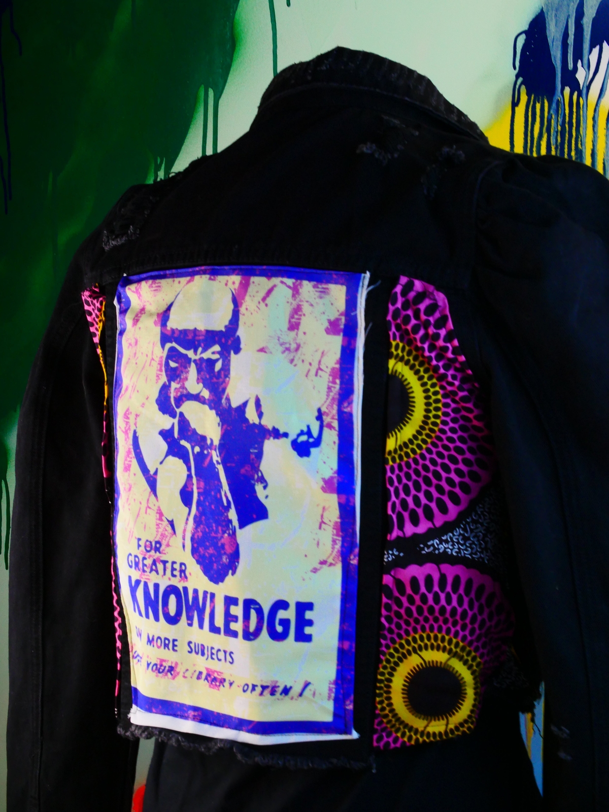 "Greater knowledge" Library Denim Jacket - image 7