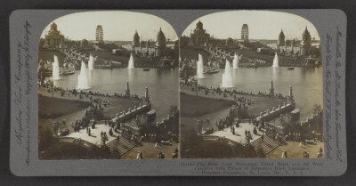 8'' x 10''  1904 The four great fountains, Grand Basin and the west cascades