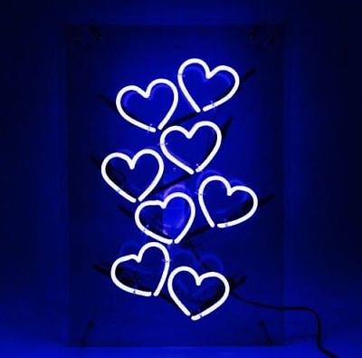 Rare Heartbeat Heart Beating Bar Pub Wall Decor Acrylic Box Neon Light Sign 24"