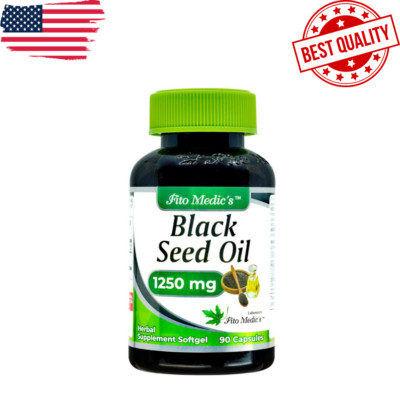 Organic Black Seed Oil 1250mg | 90 Softgel Capsules | Non-GMO | Gluten Free