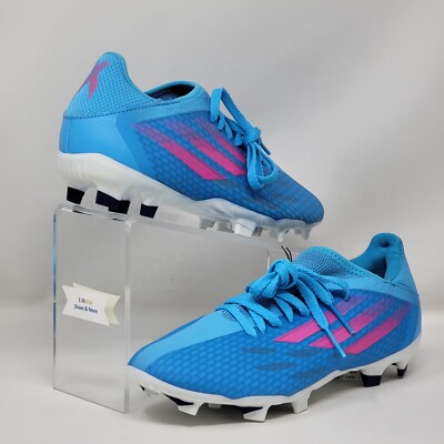 NIB Adidas X Speedflow.3 IN Unisex Indoor Soccer Shoe Sky Rush Pink Blue M13 W14 adidas X SPEEDFLOW.3 Indoor Soccer Shoes | Sky Rush | Kid main image 3