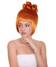 HPO Adult Women's Halloween Animated Lucy Updo Wig, Multiple Color, HW-1436A