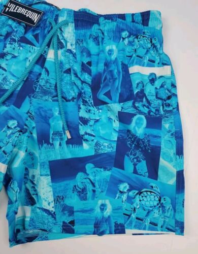 Vilebrequin Moorise Swim Shorts Blue Azur Men's Trunks XL NWT $315 - Picture 4 of 12