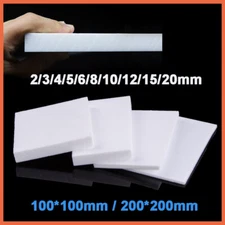 PTFE Plate Sheet High Temperature 1/3/4/5/6/8/10/12/15/20mm Thick Plastic White