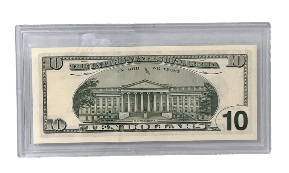 2001 GEM BU. $10 Dollar  Super Outstanding Radar Bill # CC 02 1111 20 B - Image 3 of 4