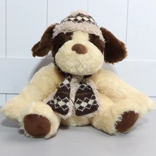 Hugfun International Sitting Winter Dog Plush - 12"