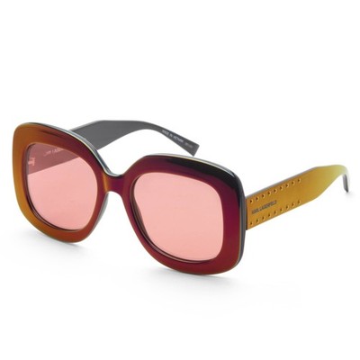 Karl Lagerfeld Women's 53mm Mirror Wine Sunglasses KL6165SN-602