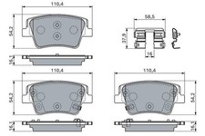 Hyundai Santa Fe Bremsbelagsatz Scheibenbremse P30117 0252400016