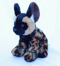 Destination Nation Black Brown 12 In African Wild Painted Dog Hyena Plush - 2/21