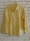 Coldwater Creek No Iron Shirt Yellow Size 16 petite NWOT 100% Cotton Xtra Button