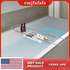 Stainless Steel Bathtub Caddy Over Bath Tub Rack Organiser Bath Tray Expandable