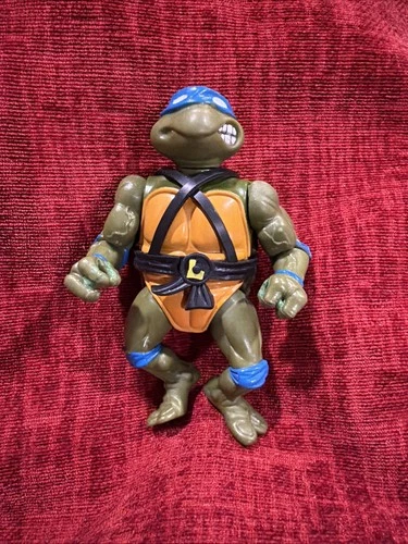 Teenage Mutant Ninja Turtles LEONARDO Figure Hard Head 1988 Playmates  Vintage