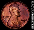 1954-D Lincoln Wheat Cent- Color- Choice Gem Brilliant Unc No Reserve#J2194