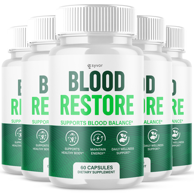 #ad 5 Pack Blood Restore Advanced Blood Support Supplement BloodRestore 300 Caps $59.95