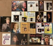 Sting - Police Italian Magazines Clippings PETER GABRIEL Michael Jackson Poster