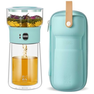 One Touch Loseblatt Teebereiter Tragbar Glas-Ei Becher Doppelwandige Tasse