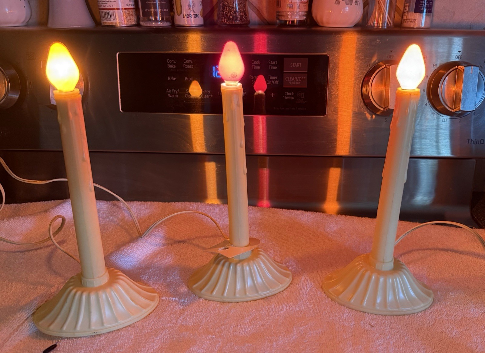 Vintage Single Noma Electric Candolier Lot  Of 3 Candles Christmas Decor Lights