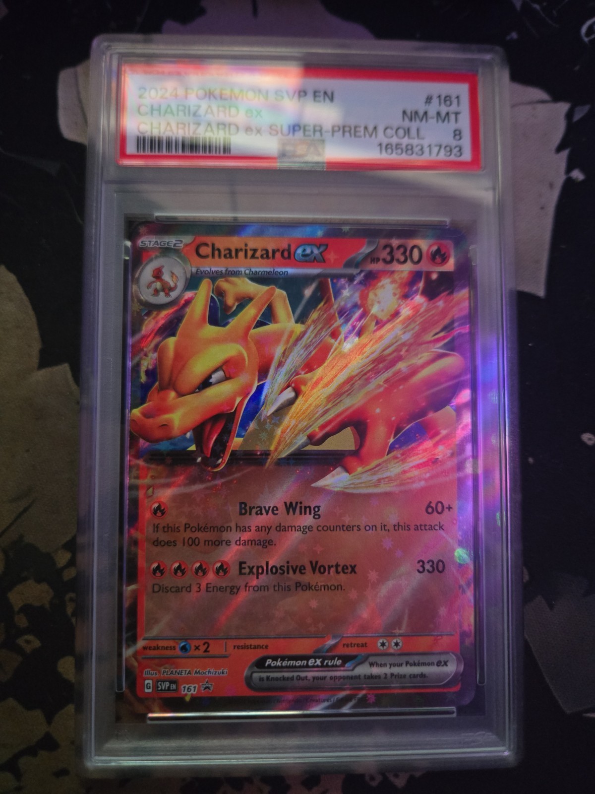 Charizard ex SVP161 - Super Premium Collection Promo Pokemon Card - PSA 8