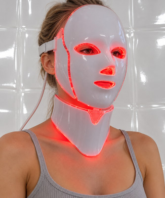 Rotlichtmaske: Novalight Regenmask LED Therapie Gesicht & Hals UVP 190,00