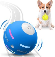 Interactive Motion Activated Dog Ball - USB Rechargeable, Water-Resistant Blue