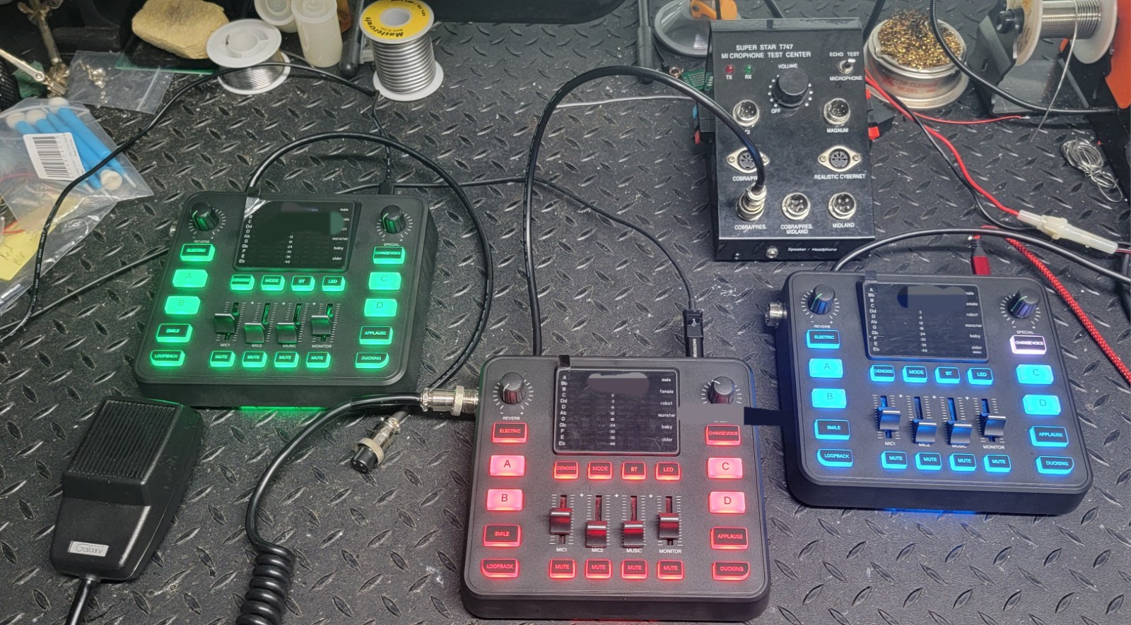 CB Audio Mic Processor , Reverb Echo, Voice Changer, Sounds, & More;  4pin radio