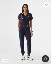 Figs Scrub Set XS Extra Small Navy Zamora Joggers Catarina Top