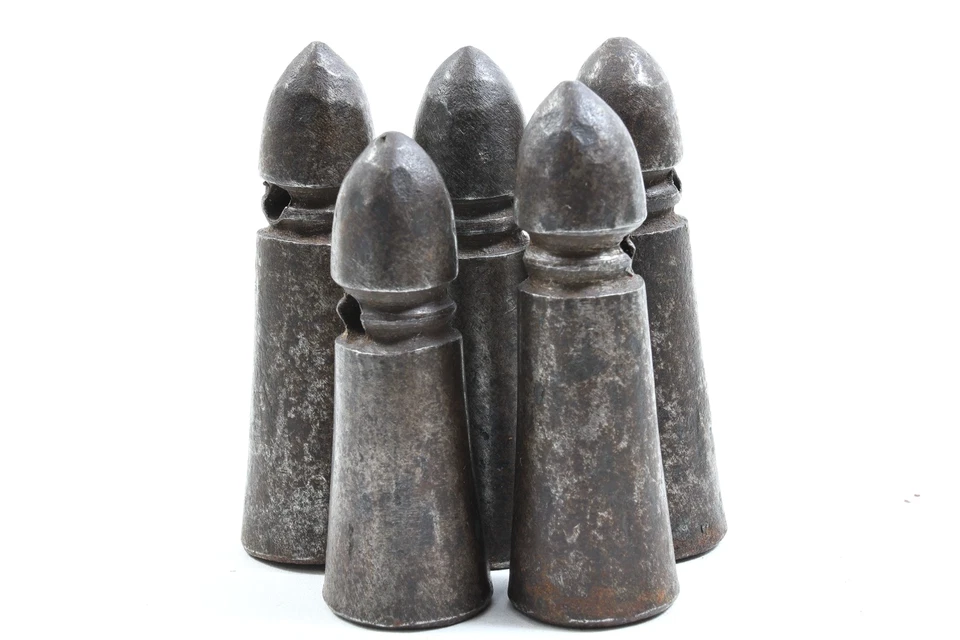 Antiguo conjunto de 5 sellos antiguos rituales budistas de hierro de Buda del cielo tibetano Foto 2 de 4