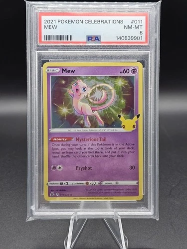 Pokemon TCG: Mew 011/025 PSA 8 NM-MT
