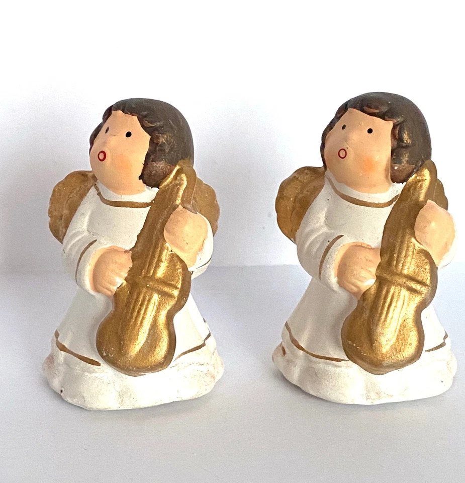 Set 2 Vintage Angel Deko - Christmas Gold Cute Cake Topper Baby Gift TikTok  - Bild 3 von 4
