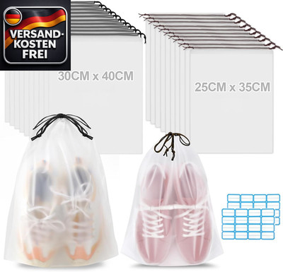 Reise Schuhbeutel Set mit Kordelzug wasserabweisend für Schuhe & Kleidung