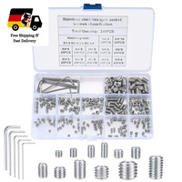 240 StüCk Madenschrauben Sortiment Set M3 M4 M5 M6 M8 Innensech