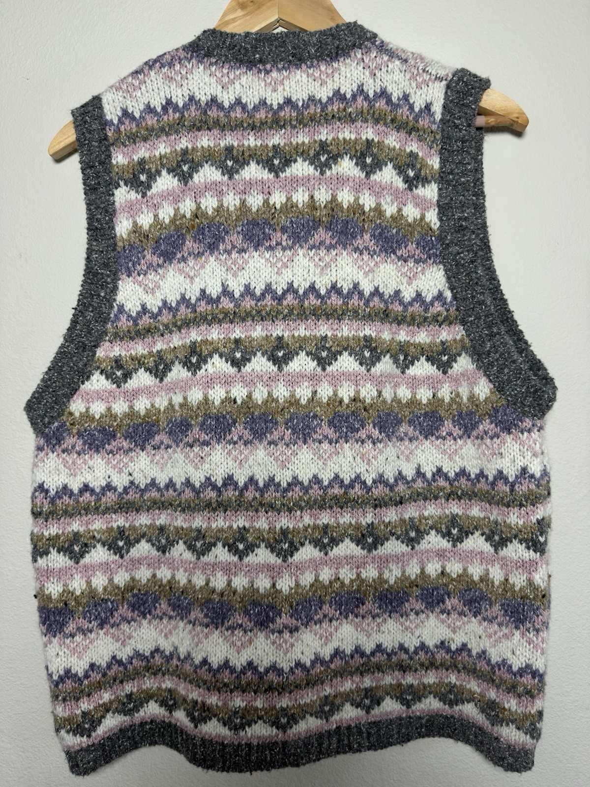 St. John's Bay Patterned Button Vest Geometric Gr… - image 3