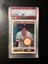 2005 Pristine Legends Leading Indicators Relics #RC Rod Carew Bat C Twins PSA 9