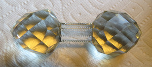 Vintage large 6" Crystal / Glass KNIFE REST