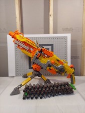 Nerf Vulcan EBF-25 Gatling Gun w 2 Ammo Belts Tripod 45 Darts Tested Working