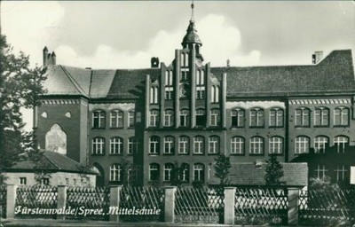 Postcard Fürstenwalde Spree Middle School (No.9534)