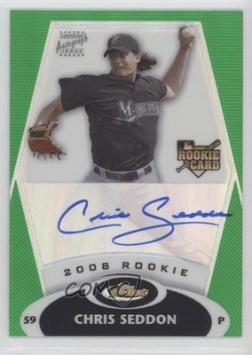 2008 Topps Finest Rookie Green Refractor 177/199 Chris Seddon #154 Auto z4o